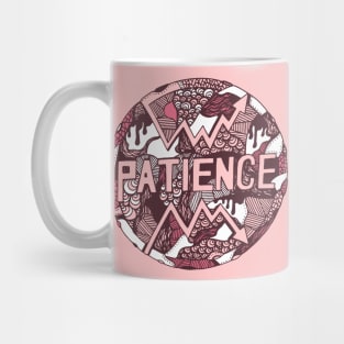 Pink and White Circle of Patience Mug